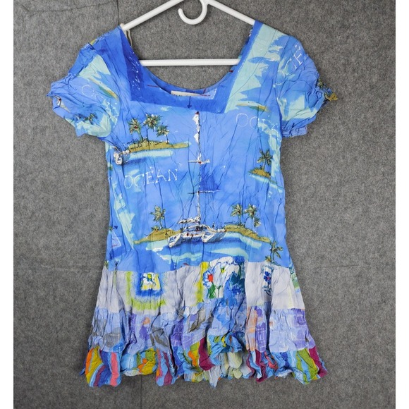 Jams World Hattie Dress Women's Small Floral Hawaiian Tropical Rayon EUC - Picture 1 of 10